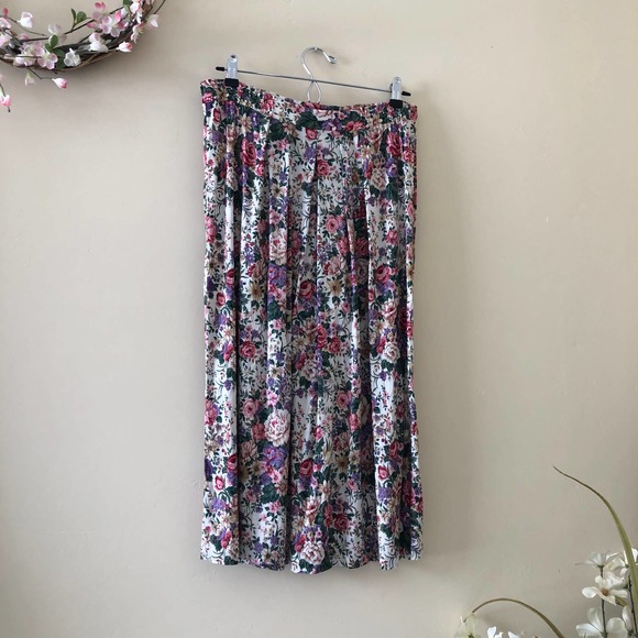 John Roberts Vintage Floral Shirt Dress Two Piece Size 5 / 6 - Picture 4 of 13